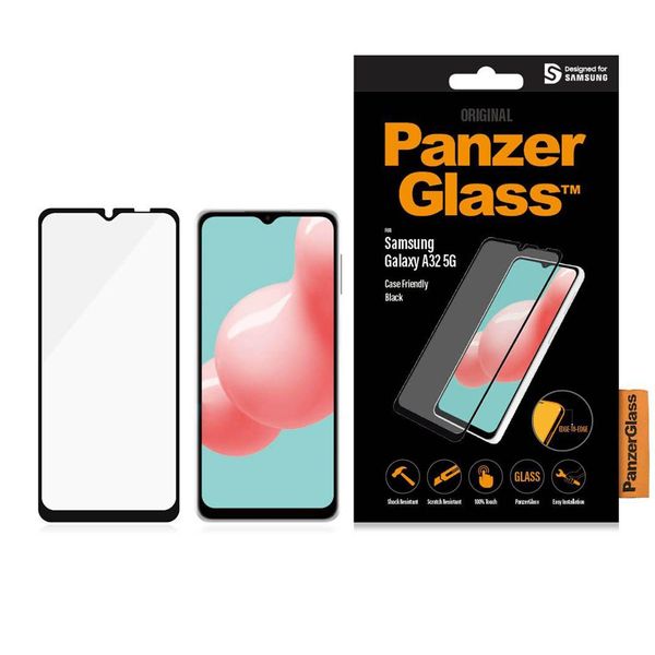 Panzerglass | Pellicola Protettiva - Vetro | Samsung Galaxy A32 5G | Vetro | Nero | Trasparente-image