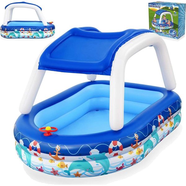 Piscina Per Bambini Con Tettuccio 213 X 155 X 132 Cm Bestway 54370-image