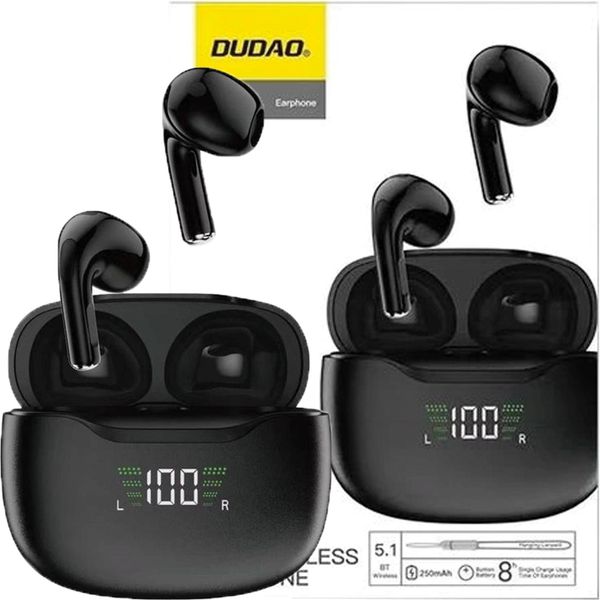 Dudao Cuffie Senza Fili Bluetooth In-Ear Loud Tws Nero-image
