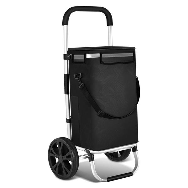 Jopassy Trolley Per La Spesa Pieghevole Con - Borsa Per La Spesa Impermeabile - Capacità 40L Incl. Scomparto Refrigerante E Trolley-image