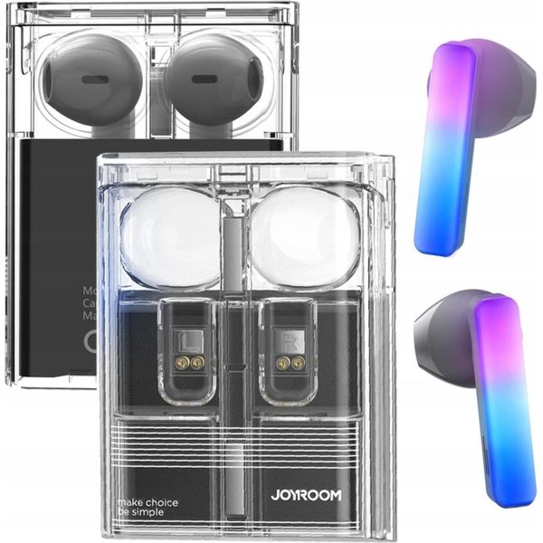 Cuffie Wireless Della Serie Tws Joyroom Jr-Tc1 Icelens Con Luci A Led - Nero-image