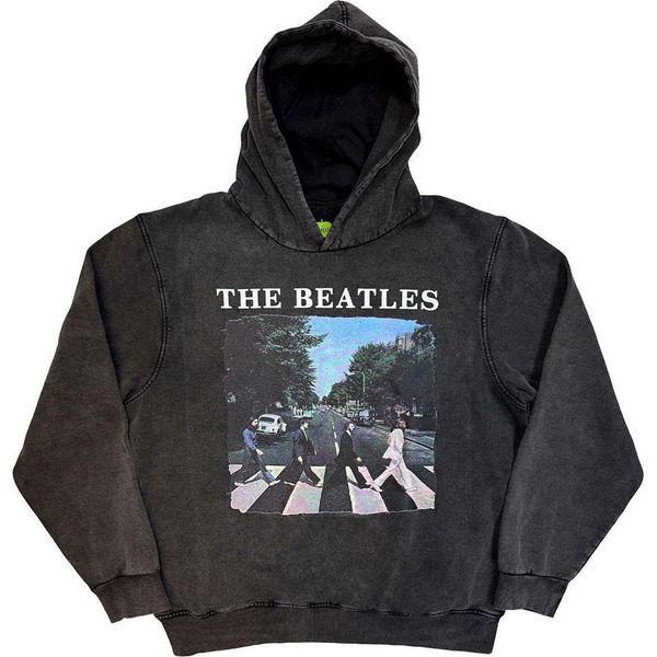 The Beatles - Felpa Con Cappuccio "Abbey Road"" Per Uomo/Donna Unisex, Pullover, Stone Wash RO14595 (L) (Antracite)"-image
