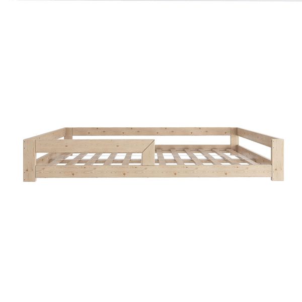 Letto Montessori Need Sleep 120X190 Cm Con Sponda Di Protezione In Legno Di Abete-image