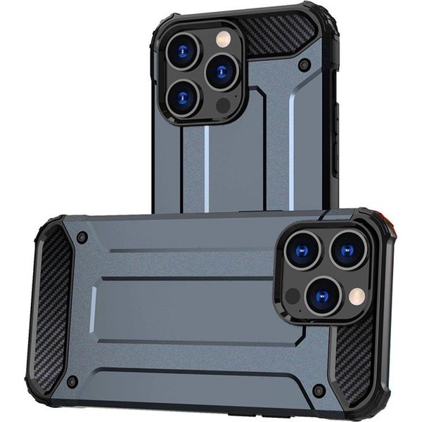 Custodia Blindata Per Iphone 15 Pro Hybrid Armor - Blu-image