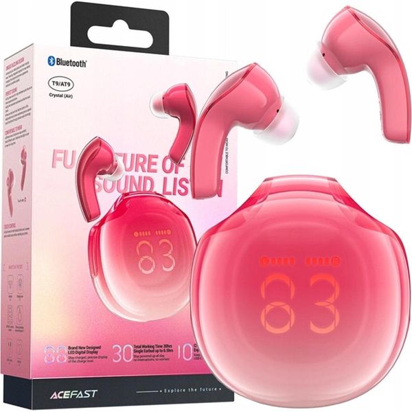 Acefast T9 Cuffie Senza Fili Bluetooth 5.3 In-Ear - Rosso-image
