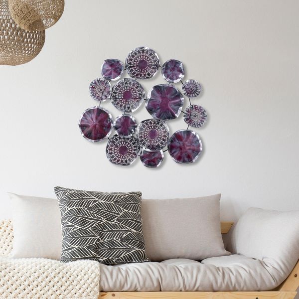 Wallity, Metal Art Hypnosis, Decorazione Da Parete, Multicolore, Metallo, 74 X 74 X 5 Cm-image