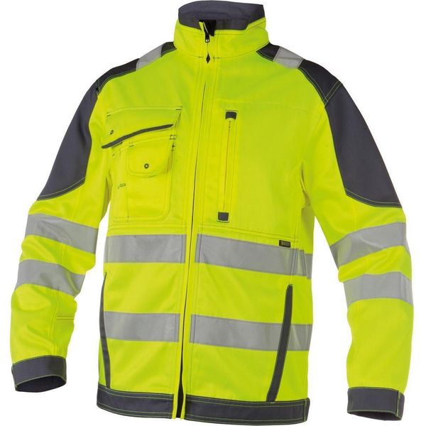 Dassy® Orlando Giacca Da Lavoro Ad Alta Visibilità Neon Yellow/Cement Grey Taglia M Lunghezza: Standard-image