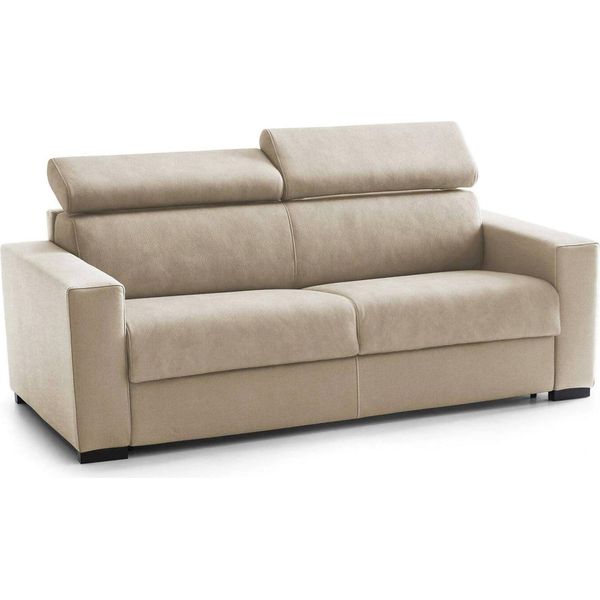 Talamo Italia Divano Fisso 2 Posti Kiev 95X180X85H Cm Beige Beige, Sfoderabile Lavabile Italy-image