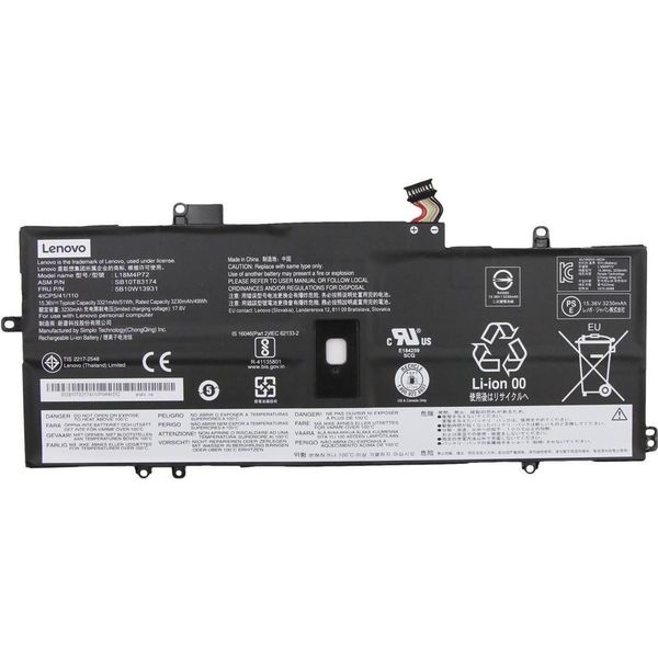 Lenovo Simplo L18M4P72 - Batteria Per Computer Portatile - Ioni Di Litio - 4 Celle - 3321 Mah - 51 Wh - Fru - Per Thinkpad X1 Carbon G-image