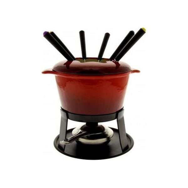 Set Fonduta 6 Forchette Rosso Tableandcook Hhf0255-image