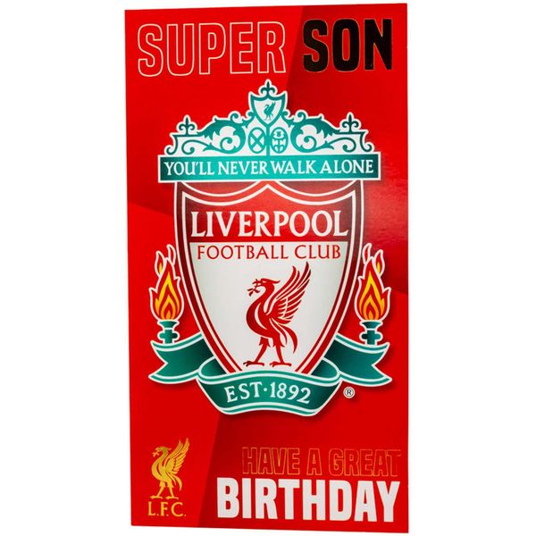 Liverpool Fc - Biglietto Di Auguri "Super Son"" - Cartoncino TA11563 (Taglia Unica) (Rosso/Bianco)"-image