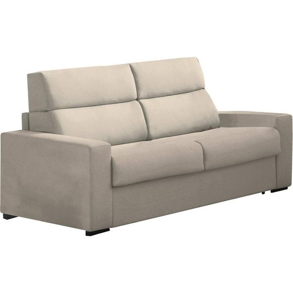 Talamo Italia Divano Letto 2 Posti Sonico 95X200 Cm Nero Tortora, Sfoderabile Contenitore Italy-image