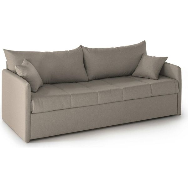 Talamo Italia Divano Letto 3 Posti Avellana 86X205 Cm Nero Tortora, Sfoderabile Lavabile Italy-image