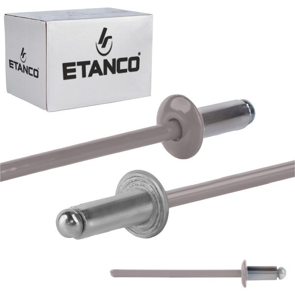 Rivetti Aperti In Alluminio 3,2X6Mm RAL9007-image