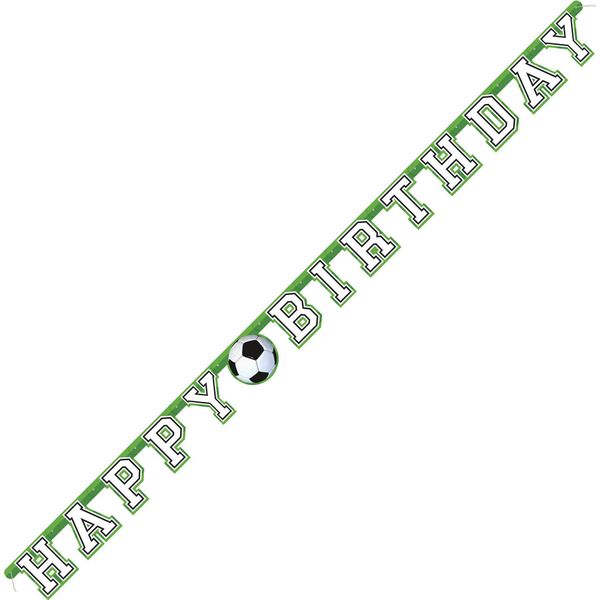 Unique Party - Lettera - Bandiera, Buon Compleanno 3D SG38582 (Taglia Unica) (Verde/Bianco/Nero)-image