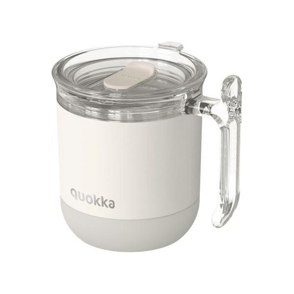 Quokka Wave Smartgrip, Tazza Termica In Acciaio Inox Avorio, 260 Ml, 40274-image