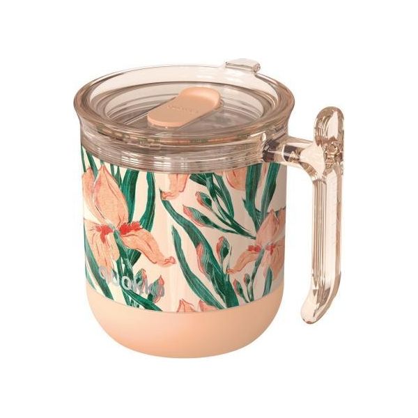 Quokka Wave Smartgrip, Tazza Termica In Acciaio Inox Floral Peach, 260Ml, 40272-image