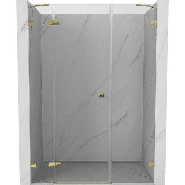 Mexen Lunar Porta Doccia A Battente Sinistra 120 Cm, Trasparente, Oro - 834S-120-050-50-00-L-image