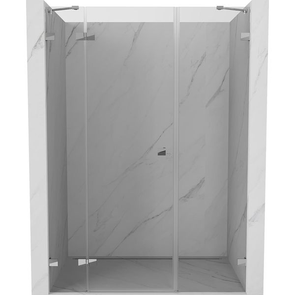 Mexen Lunar Porta Doccia A Battente Sinistra 120 Cm, Trasparente, Cromo - 834S-120-050-01-00-L-image