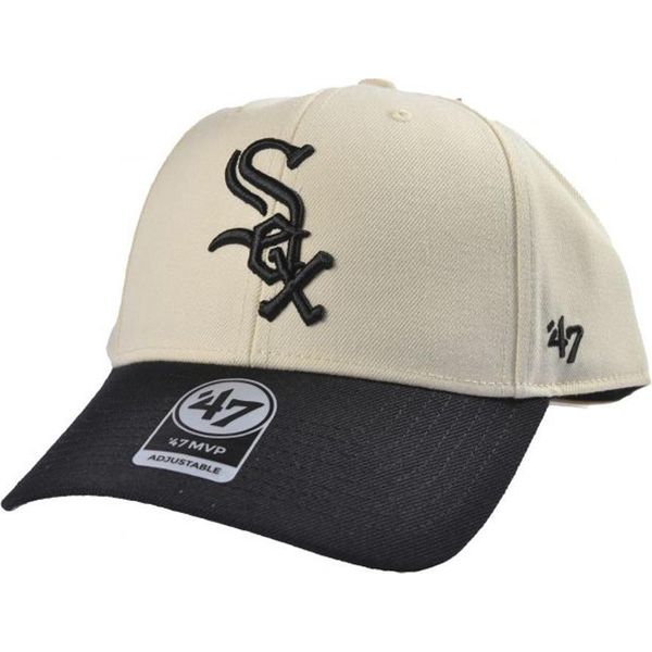 47 - Berretto Da Baseball "Mlb Mvp"", Bicolore BS5995 (Taglia Unica) (Nero/Bianco)"-image