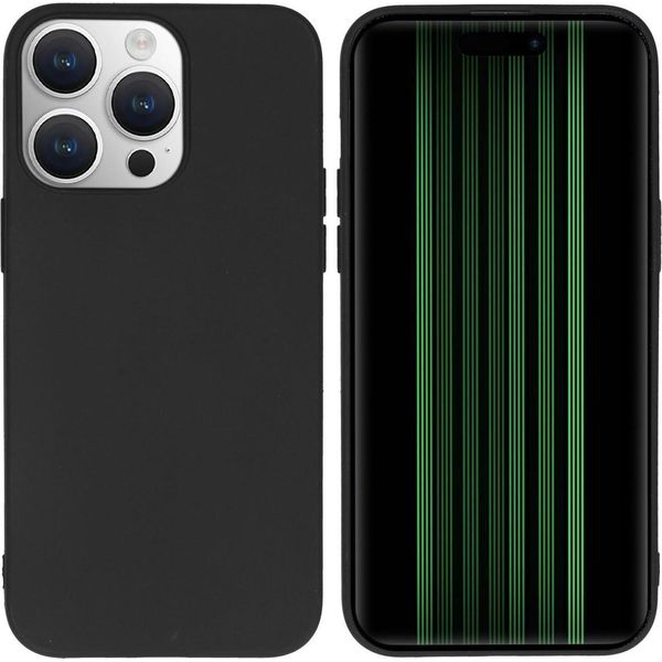 Custodia Per Iphone 15 Pro Max - Silicone - Accezz Soft Case/Backcover - Nero-image