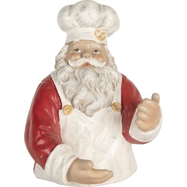 Clayre & Eef Decorazione Babbo Natale 25X25X35 Cm Plastica Rossa-image