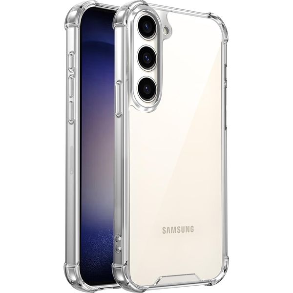 Custodia Trasparente Per Samsung Galaxy S21 Fe 5G, Retro Trasparente Ibrido, Copertura Antiurto Con Paraurti In Tpu-image
