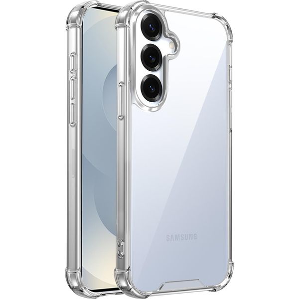 Custodia Trasparente Per Samsung Galaxy S25 Fe, Retro Trasparente Ibrido, Copertura Antiurto In Tpu Bumper-image