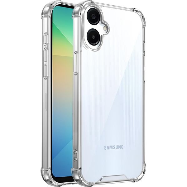 Custodia Trasparente Per Samsung Galaxy A06 4G / A06 5G, Retro Trasparente Ibrido, Copertura Antiurto Con Paraurti In Tpu-image