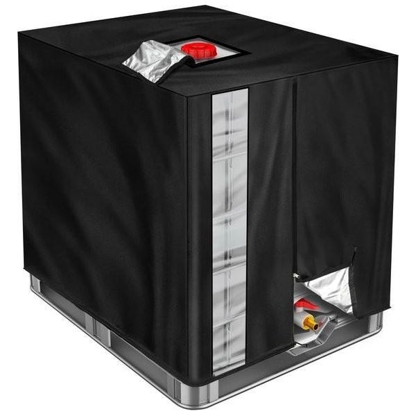 Copertura Per Cisterna Ibc, Copertura Per Container Ibc Da 1000 L, Telone Di Copertura Per Cisterna D'acqua, Copertura Di Protezione Per Cisterna Ibc Con Finestra Di Visualizzazione, Tappo Di Protezione, Telone Di Protezione Per Cisterna D'acqua Piovana Contenitore Ibc, 120 X 100 X 116 Cm-image