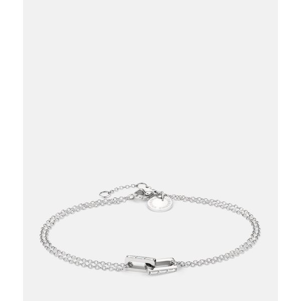 Armband Liebeskind Berlin "Schmuck Geschenk Edelstahl Armkette The Festive Mini Link Sparkle", Silber (Silberfarben, Kristallweiß, Kristallweiß), ArmbäNder, Damen, 20Cm, Edelstahl, Armband, Mit Zirkonia (Synth.)-image
