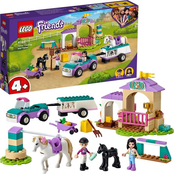 Lego 41441 Friends Paddock Da Allenamento E Rimorchio Per Cavalli, Giocattolo Per Cavalli Da 4 Anni Per Bambine E Bambini Con Stalla Per Cavalli-image