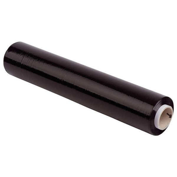 Wihedü 380.122 Film Estensibile Manuale - 50 Cm X 300 M, 23 Micron, Nero-image