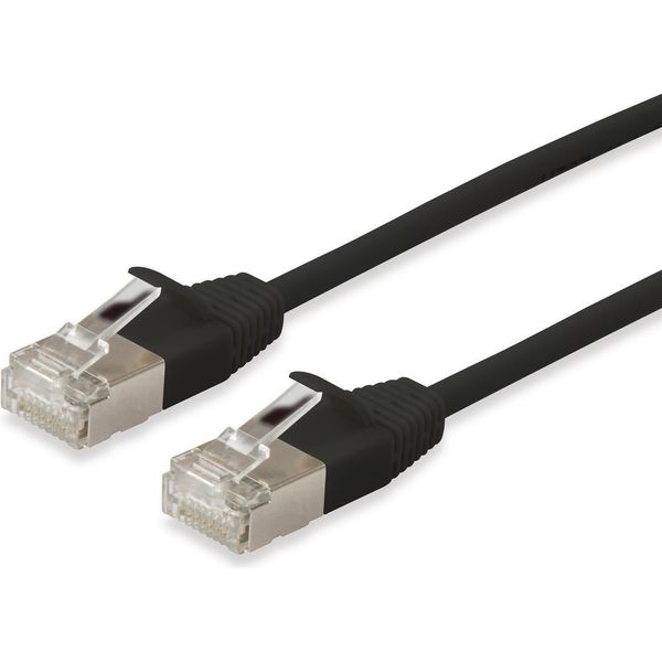 Equip 606123 Equip Cavo Patch Cat6A F/Ftp 2Xrj45 0,50M Nero Slim Lszh-image