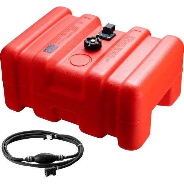Succebuy Serbatoio Di Benzina Per Fuoribordo Marino, 55 L/12 Gal. Serbatoio Portatile Per Barca Con Tubo, Polietilene Ad Alta Densità-image