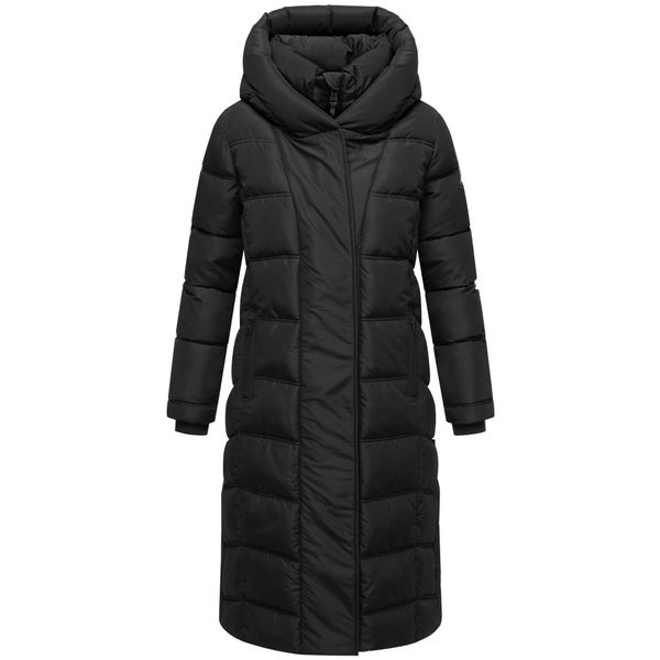 Steppmantel Navahoo "Engelsfeder Xiv", Damen, Gr. 6XL (52), Schwarz, Obermaterial: 100% Polyester. Innenfutter: 100% Polyester. Wattierung: 100% Polyester. ÄRmelfutter: 100% Polyester, Gerade Knieumspielend, Hoch Geschlossener Ausschnitt, ÄRmel Ohne ÄRmelschlitz Elastischer Bund, MäNtel Steppmantel, Langer Wintermantel Mit Innenliegenden RucksackträGern-image