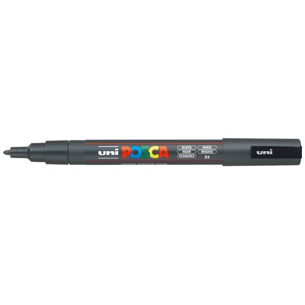 Uni-Ball® 186599 Marcatore A Pigmenti Posca - 0,9 - 1,3 Mm, Nero-image
