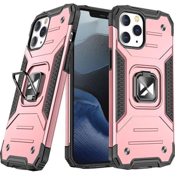 Wozinsky Anello Armatura Custodia Ibrida Blindata + Supporto Magnetico Samsung Galaxy A33 5G Oro Rosa-image