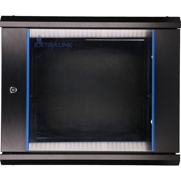 Extralink 9U 600X450 Black | Rack Cabinet | Wall-Mounted-image