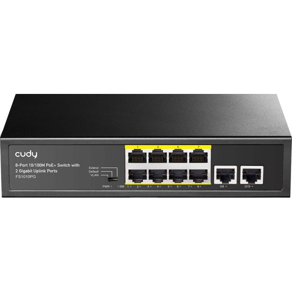Cudy FS1010PG Switch Di Rete Fast Ethernet (10/100) Power Over Ethernet (Poe) Nero-image