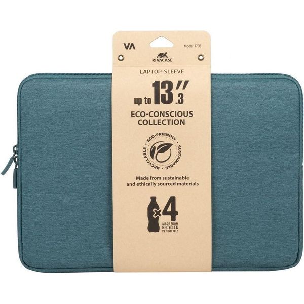 Rivacase Suzuka 7703 Custodia Per Notebook 35,6 Cm (14") Custodia Protettiva Colore Aqua (7703 Aquamarine Eco Sleeve)"-image