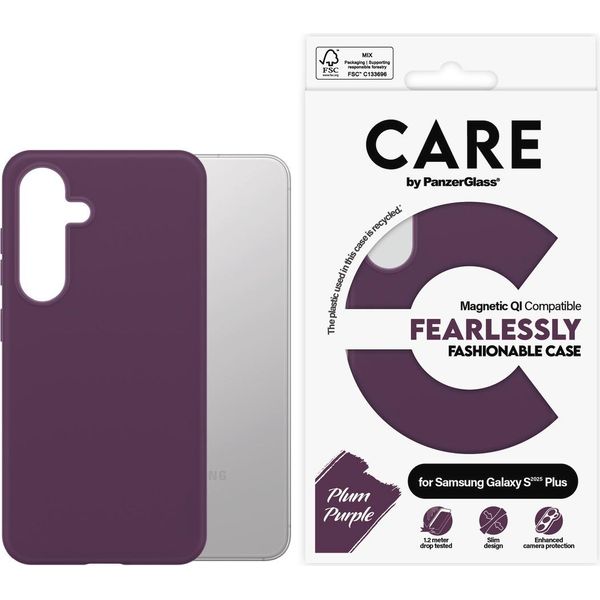 Etui Care By Panzerglass Fashion Qi Do Samsung Galaxy S25+ - Fioletowy-image