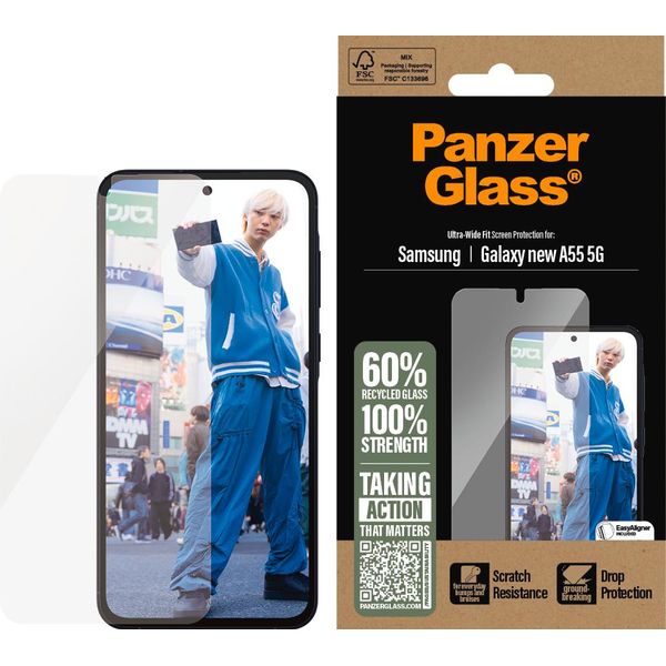 Panzerglass ® Screen Protector Samsung Galaxy A56 5G | Ultra-Wide Fit W. Easyaligner-image