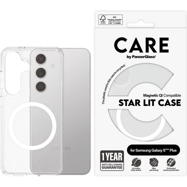 Etui Care By Panzerglass Flagship Urban Combat Starlight White Qi Do Samsung Galaxy S25+ - Przezroczysty-image