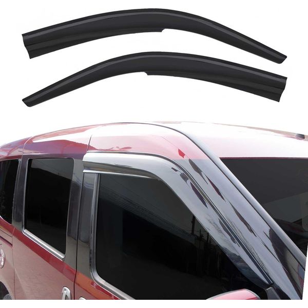 2X Paravento Parapioggia Per Renault Kangoo 1998-2007 Acrilico Scuro-image