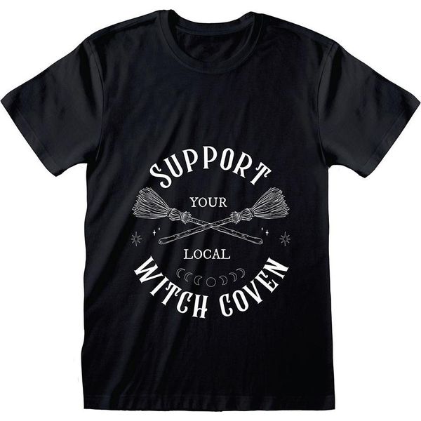 Something Different - Maglietta "Support Your Local Witch Coven"" Per Bambini/Ragazzi Unisex SD10134 (Xl) (Schwarz)"-image
