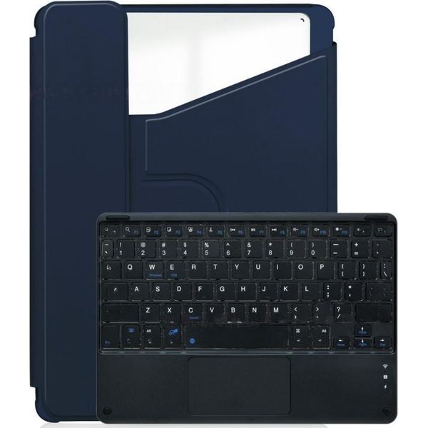 Inf Custodia Tastiera Bluetooth Rotante A 360° Per Ipad 11 (A16) E Ipad 10.9'' - Blu-image