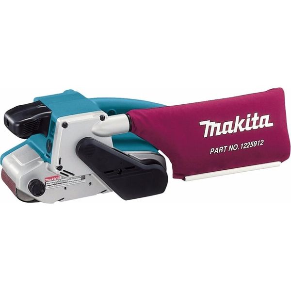Makita 9903 Levigatrice Elettrica Professionale A Nastro, 1010 Watt, Superficie Di Levigatura 76 Mm, Velocità Variabile, Sistema Di Aspirazione Della Polvere-image