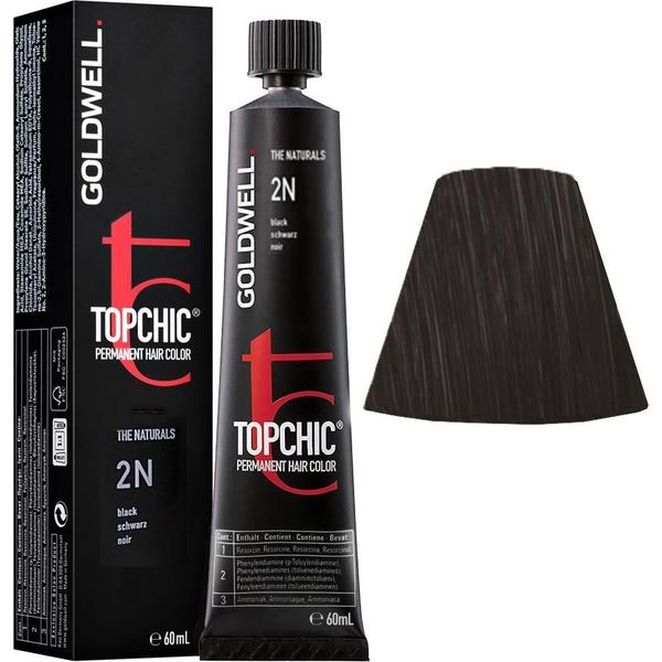 Goldwell Topchic Tube 2N Black 60Ml - Colore Permanente In Tubo-image