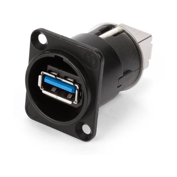 Neutrik - Usb 3.0 Gender Changer Reversibile (Tipo A E B) - Custodia D Nichelata - Nero-image